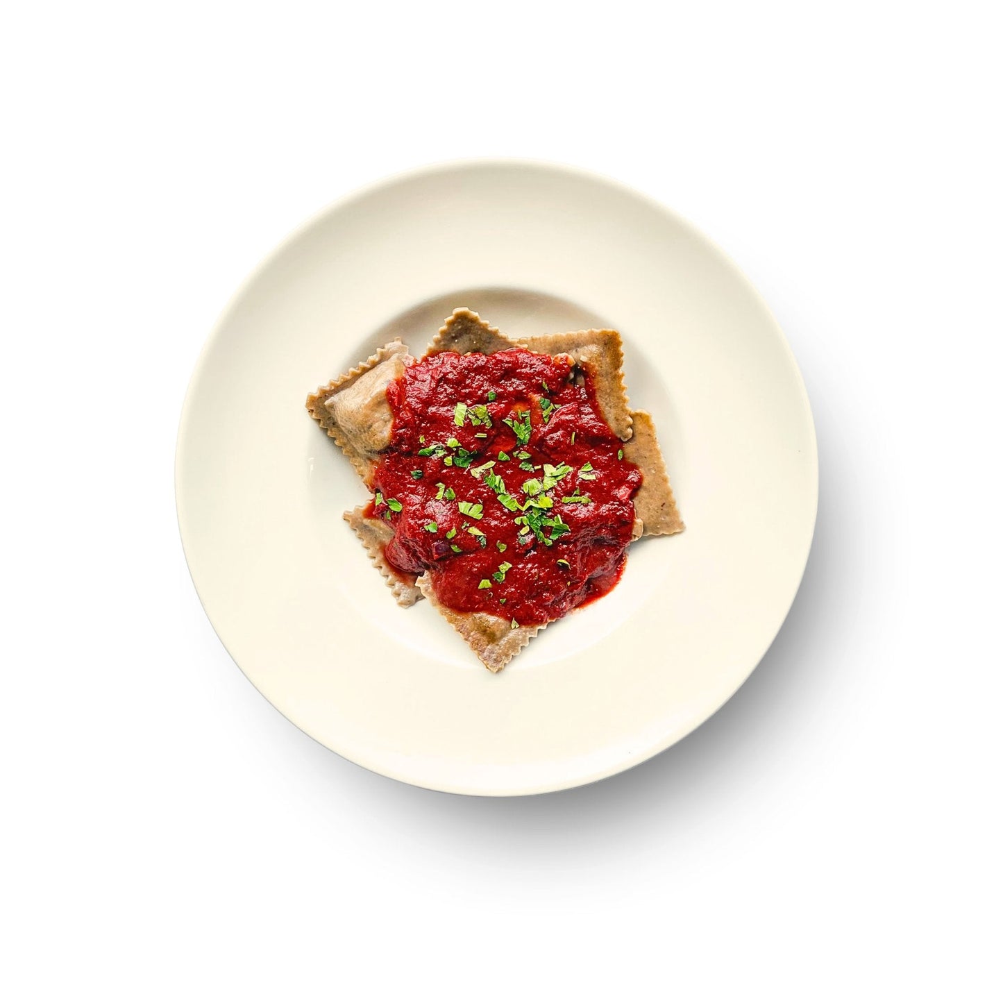 Agnolotti de Carne con Funghi y Vino Tinto