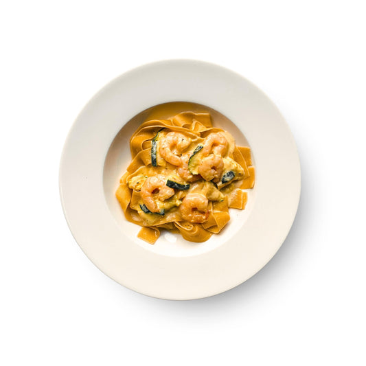 Papardelle Zuchini Gamberi